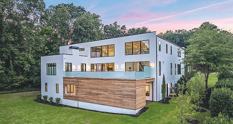 White modernist house