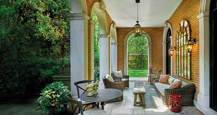 Covered porch.