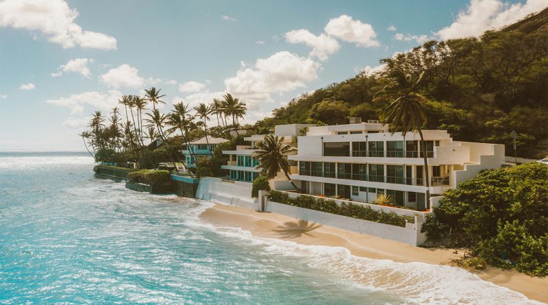 Ariel short of David and Victoria Beckham's beachfront Miami mansion