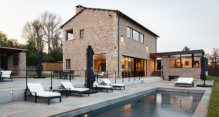 A Moody & Modern Stone Estate Nestled in Chatham, NY Photography by: Lisa Vollmer