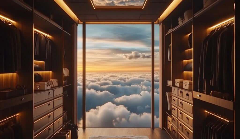Walk-in-waredrobe in The Sky Palace, Burj Khalifa