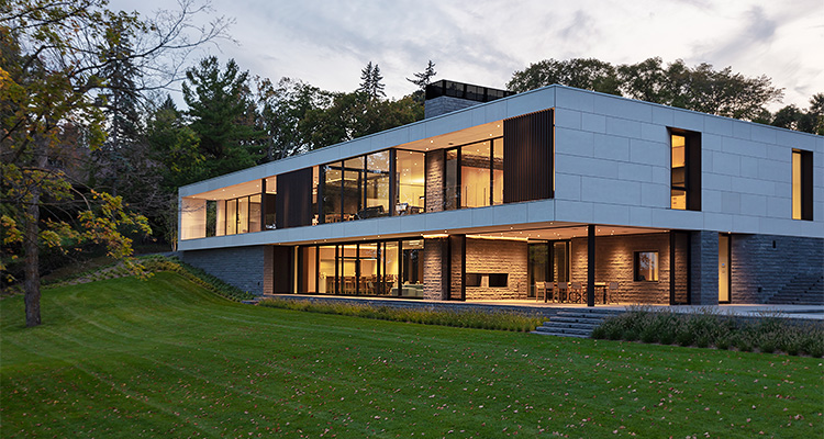 the Bayside Residence, a multi-generational modern home designed by PKA Architecture