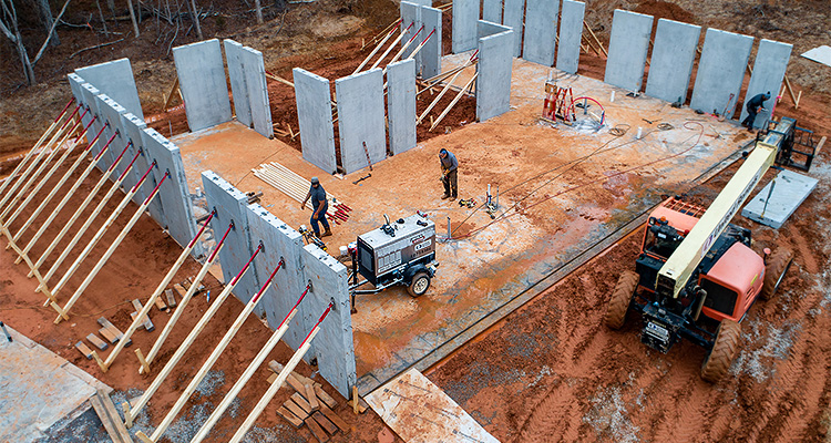 construction of a concrete home