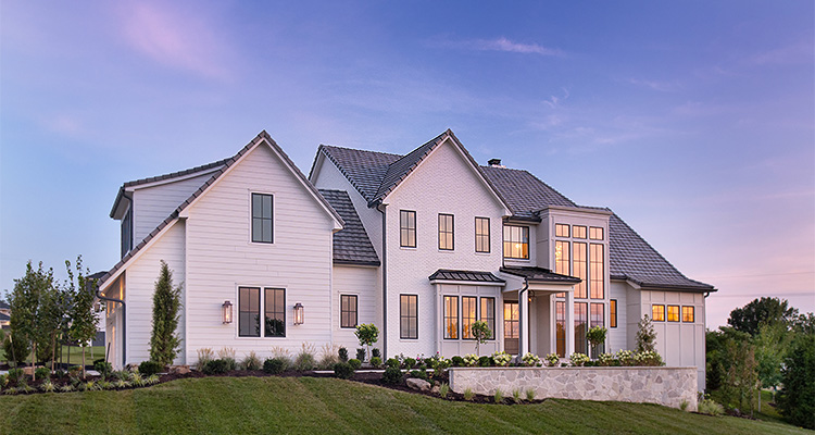 modern farmhouse-style home built by Grace & Nell Homes
