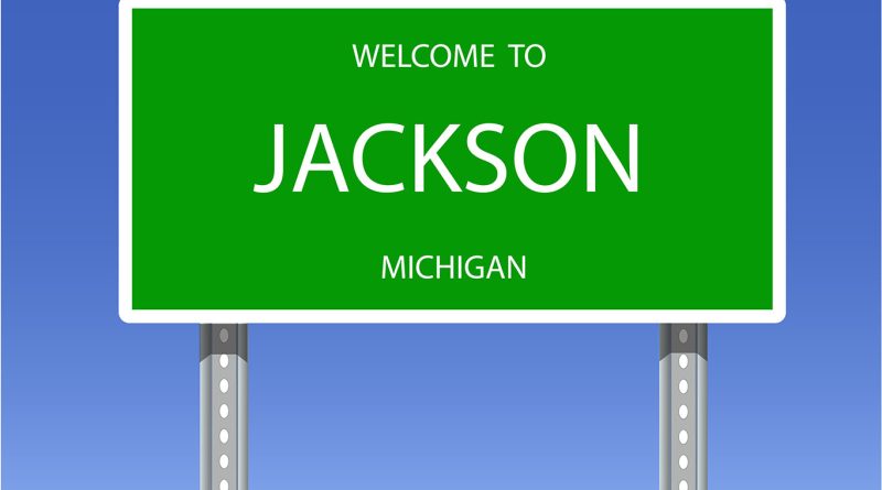Welcome to Jackson, Michigan sign to support Kyle Leighton article