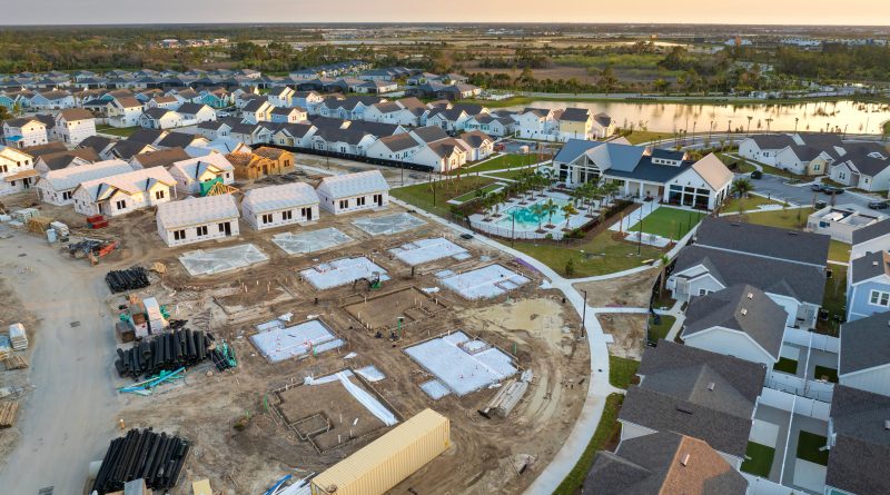 Development of residential housing in the USA.