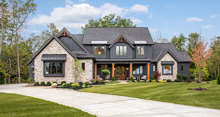 Large modern home built by Wieland Builders