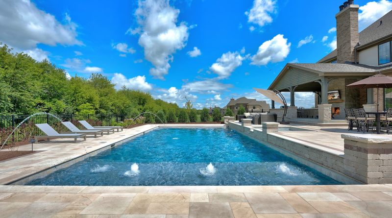 Large outdoor pool funded by Lyon Financial