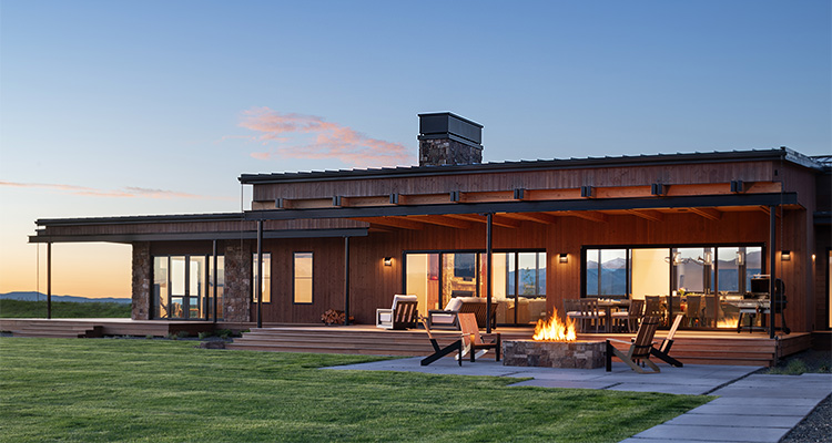 a modern mountain home in Montana
