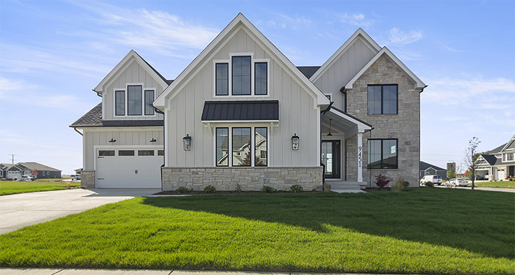a single-family home located at 10045 Switch Grass Lane St, Saint John, IN 46373, USA.