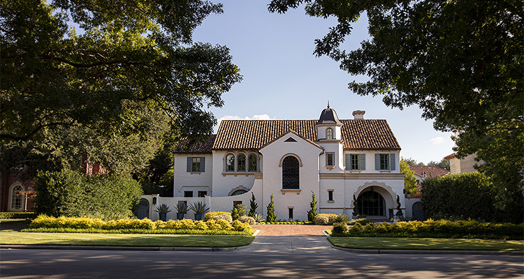 the Caruth Residence, a property known for its Spanish Colonial architecture