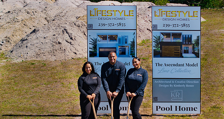 a groundbreaking ceremony for a new home construction project