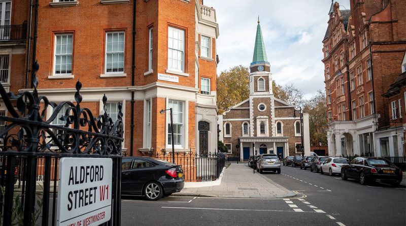 Grade II listed Edwardian mansion on Upper Brook Street in Mayfair with Portland stone facade